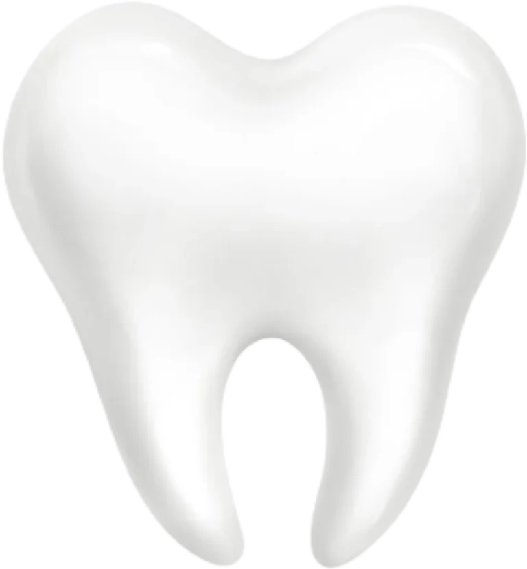 3D illustration of a healthy white tooth